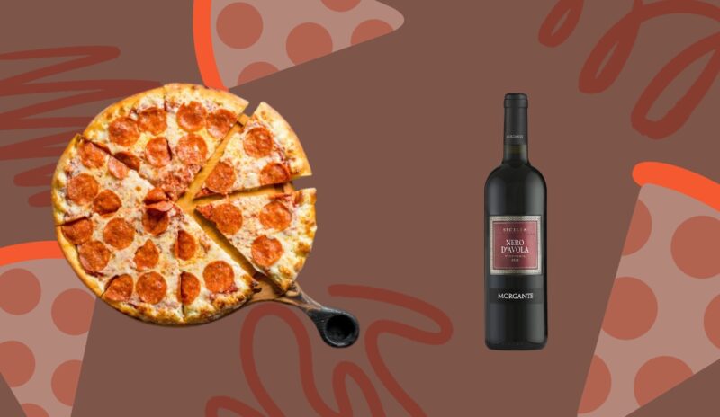 Pepperoni Pizza and Nero D'Avola
